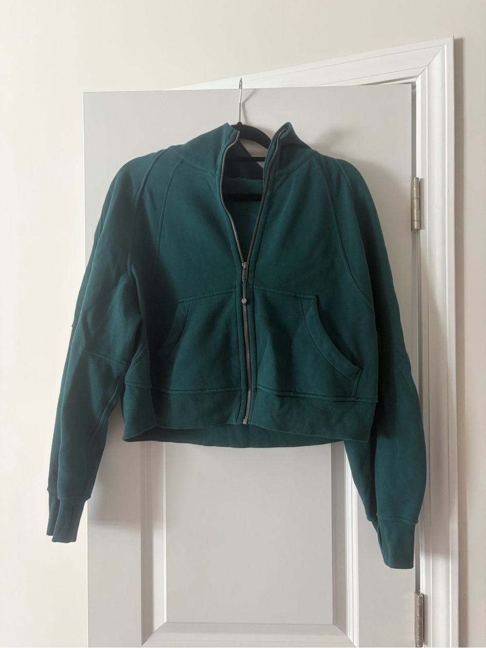 lululemon athletica Teal Zip-Up Scuba Jacket w Hood